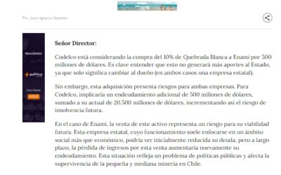 Carta al Director para el Mostrador