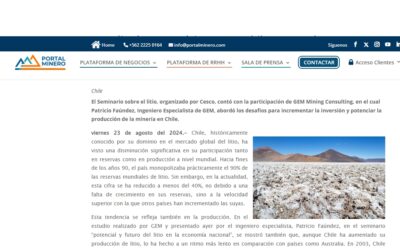 Estudio de GEM advierte que Chile retrocede en producción mundial de litio