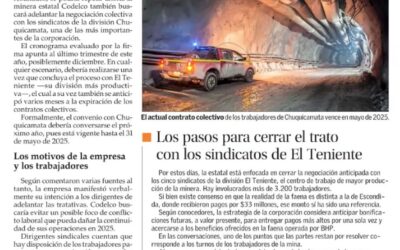 Chuquicamata: Codelco adelantará la negociación para evitar posibles huelgas